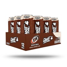 GHOST Energy Drink A&W Root Beer Zero Sugar Energy Drink 12 oz 12 Pack picture