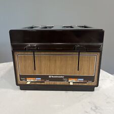 Vintage Toastmaster Toaster D147 2 Lever  4 Slices Woodgrain Wide Slot USA CLEAN picture