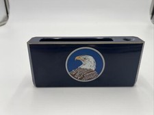 Vintage Otagiri Lacquerware Notepad Holder Bald Eagle picture