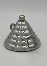 Vintage 1980s Stella Collection Archimede Stainless Sugar Bowl Italy Postmodern picture
