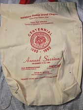 1992 Prince Hall Order Eastern Star Centennial Tote Bag Georgiana Thomas DC NOS picture