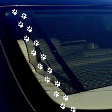 PET PAW PRINTS (16) Vinyl Decal Car Window Bumper Sticker Cat Dog Kitten Puppy picture