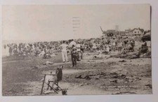 Massachusetts MA Winthrop Beach Crowded Bathing Postcard Old Vtg Looking South picture