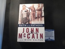 Senator John McCain Signed FAITH OF MY FATHERS Hardcover Book BAS COA Autograph picture