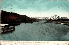 Pittsburg PA The New Wabash RR Bridge At Ferry St 1907 Vintage Postcard TP13-25 picture
