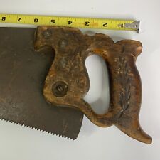VINTAGE DISSTON Engraved HAND SAW D-23, 8 TPI point Crosscut Handsaw 26” Blade picture