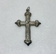 Vintage 1970s Crucifix Cross Pendant Charm Keychain Necklace 2.75” Decor 16 picture