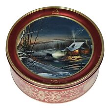 Currier & Ives Cookie Collectible Tin Terry Redlin Artwork Evening with Friends picture