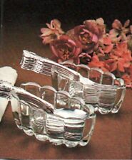(2) Princess House Crystal Silverware Spoon/Fork Holders #438 picture