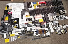 Huge Lot of 350 Different Cat Caterpillar Tractor Co Stickers Decals Labels PIA picture