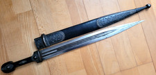 ​Antique 19thC Caucasian Kindjal Dagger Silver Niello Scabbard Hallmarked 23