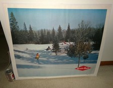 1969 GRAIN BELT beer SKIDOO OLYMPIA 320 snowmobiles wall sign MINNESOTA picture