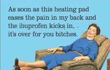 As Soon As This Heating Pad Eases The Pain. On a Funny 2x3 Glossy Fridge Magnet. picture