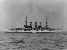Photo:U.S.S. Minnesota Battleship Side View Bow Left c1907 picture