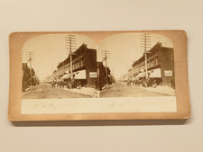 Red Jacket Michigan Calumet Fifth Street Stereoview Photo 5th St. picture