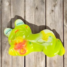 Ceramic Wall Hanging Green Frog Figurine Wall Decor Figurine Whimsical Vintage picture