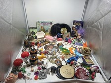 Huge Vtg Junk Drawer Flea Market Unique Treasure Trinket Lot Toys Cards Records picture