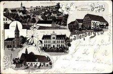 Litho Callenberg in the district of Zwickau, Gasthof Plauenscher Hof, School - 4066108 picture