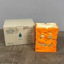 PartyLite Halloween Pumpkin Jack O Lantern Luminary P7254  Candle Holder W/ Box picture