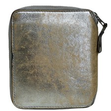 COMME des GARCONS Silver Leather Round Zip Wallet for Men (Ages 14+) picture