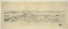 Boston Massachusetts 1853 Bird's-Eye View from Bunker Hill Monument Print picture