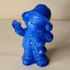 Boyd Glass Freddie The Clown Figurine Heavenly Blue? 8-27-99 Retired Figure picture