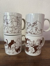 Lot 4 Vtg 1979 Taylor & Ng Naughty Animal Orgy Ceramic Mug Japan Rare Set picture