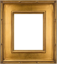 Elegant Gold Leaf 11X14 Museum Frame - Antique Style, Open Back, No Glass picture
