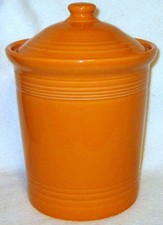 FIESTA WARE MEDIUM PERSIMMON 2 QUART CANISTER STORAGE JAR HOMER LAUGHLIN HLC VTG picture