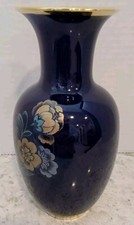 Vase Cobalt Blue Royal Porzellan KPM Germany Handarbeit Echt Porcelain 7 3/8 picture