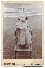 Unusual Hidden Father Cabinet Card Linsey Fox Mt. Morris picture