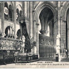 c1900s Paris, France Postcard Notre-Dame Cathedral Choir Chapel Interior A371 picture