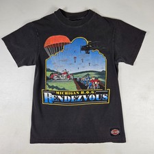 Harley-Davidson H.O.G. Rendezvous T-Shirt Small 8th Annual Michigan July 1991 picture