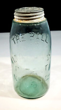 The Ball Jar Blue Mason's Patent Nov 30th, 1858, 1/2 Gallon Canning Jar Zinc Lid picture