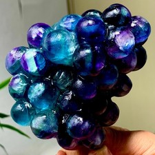 1.92LB Natural deep purple-green grape shape Crystal Madagascar mineral picture