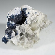 Gorgeous BLUEBERRY FLUORITE ON QUARTZ - Huanggang Mine, Inner Mongolia, China picture