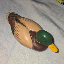 Avon Handcrafted Wood Mallard Duck Figurine 1978 (Still Has Original Soap) picture
