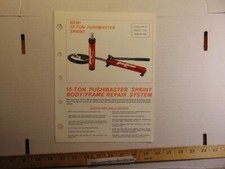 Vintage 1980 Hein-Werner 10-Ton Pushmaster Sprint Sales Brochure Catalog PMS-10 picture