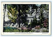 c1910's Home Of Dorothy Thompson Woodstock Vermont VT Handcolored Postcard picture