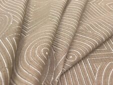 Hodsoll McKenzie Geometric Contemporary Embroidery Fabric- Van Alen Beige 4.4 yd picture