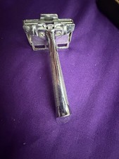 Vintage Gillette style GEM G Bar Razor Flip Top Safety Razor EUC picture
