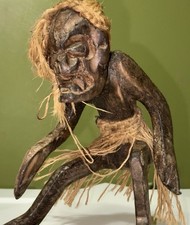 Vintage Makonde Shetani Spirit Figure Tanzania Hand Carved Wood Sculpture picture