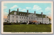 Residence Of CO E H R Green Round Hill South Dartmouth MA Postcard TS-258 picture