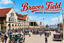 MODERN Postcard - Braves Field Boston, Massachusetts Baseball Stadium E110 picture
