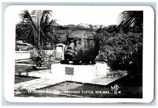 Santiago Tuxtla Veracruz Mexico Postcard La Cabeza Colosal c1930's RPPC Photo picture