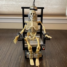 Gemmy Halloween Joltin Jack Animated Lightup Talking Skeleton In Electric Chair picture