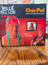 New in box Willie Nelson Chia Pet - An American Icon - Decorative Planter picture