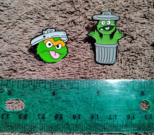 New OSCAR THE GROUCH SESAME STREET PIN SET metal enamel muppet pins monster lot picture