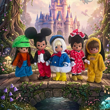 Disneys Fabulous Five 12 inch Precious Moment Set by Linda Rick SIGNED SET OF 5 picture