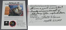 FRED HAISE SIGNED Apollo 13 Space Lunar Flown Kapton Foil Artifact Relic picture
